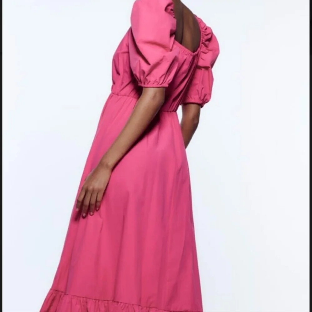 Zara Puff Sleeves Midi Dress Bloggers Favorite Size XS, S - Picture 8 of 8